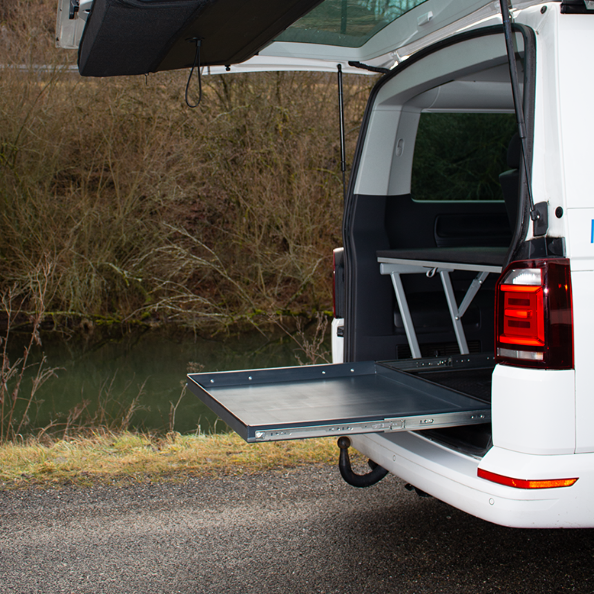 Heckauszug VW T5/ T6/ T6.1 Multivan & California Beach – Wolfshund Camping